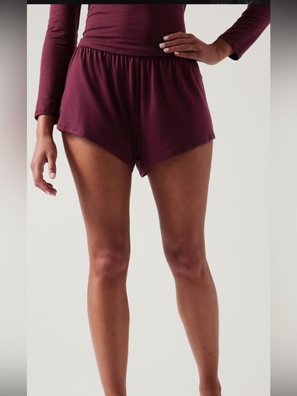 Athleta nighttime bliss sleep shorts sz L black